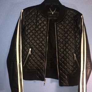 🔥BCBG Jacket Morgan Quilted Faux Leather Bomber🔥
